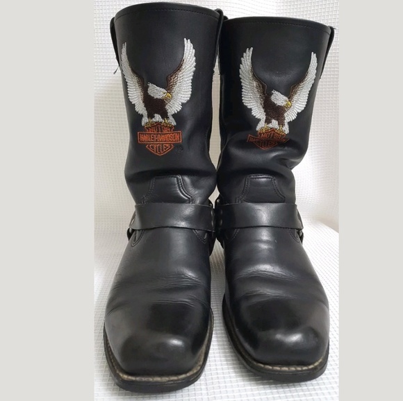 Harley-Davidson Other - Harley Men Boot 9W Black Leather Square Boots